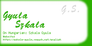 gyula szkala business card